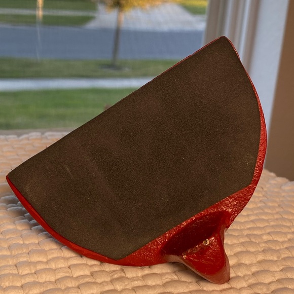 VTG 1990 Lillian Vernon Cast Iron Waving Santa Stocking Holder - Picture 7 of 7